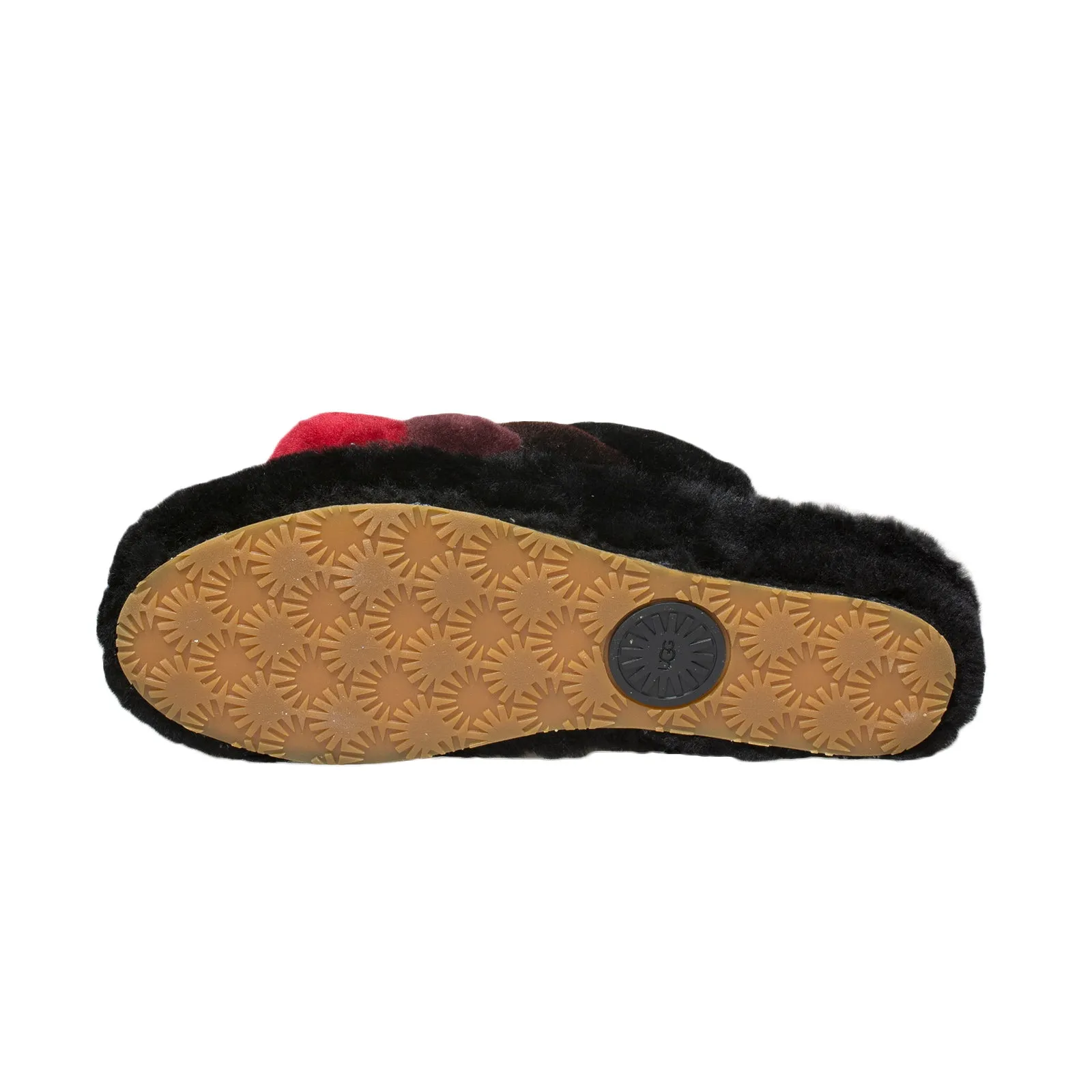 UGG Fluff Yeah Black Multi Slippers - Women's