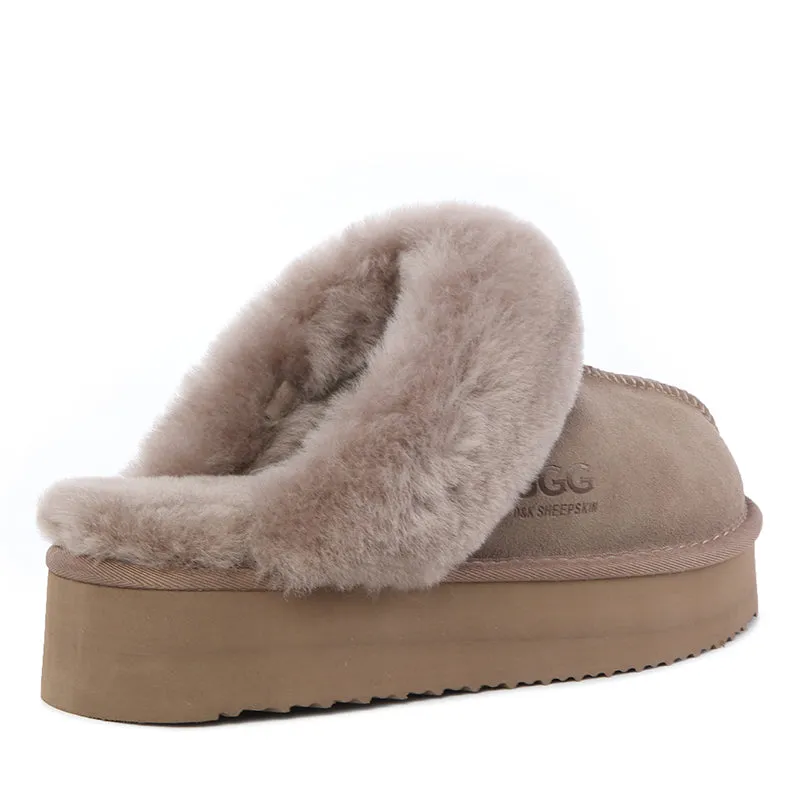 UGG Fluffy Strappy Platform Scuff