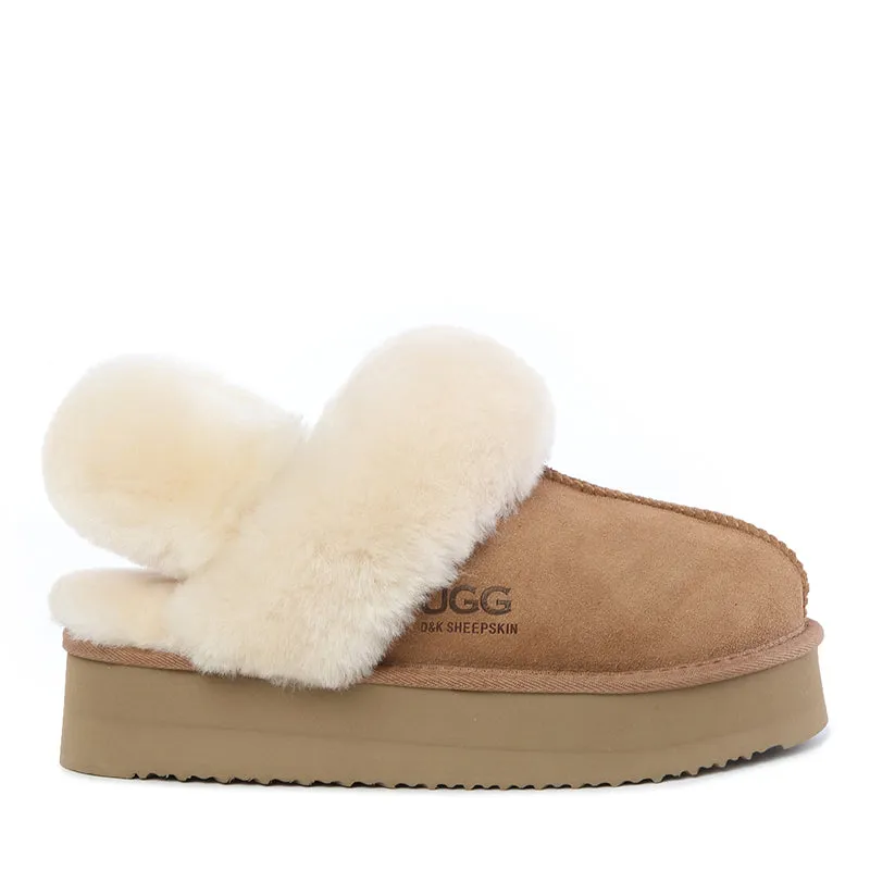 UGG Fluffy Strappy Platform Scuff