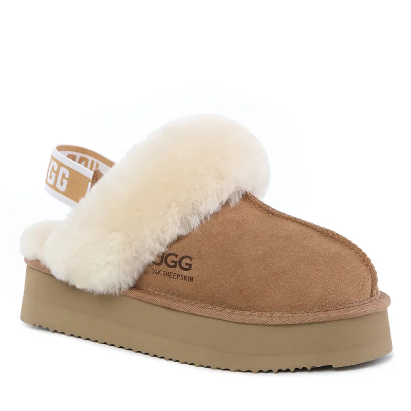 UGG Fluffy Strappy Platform Scuff