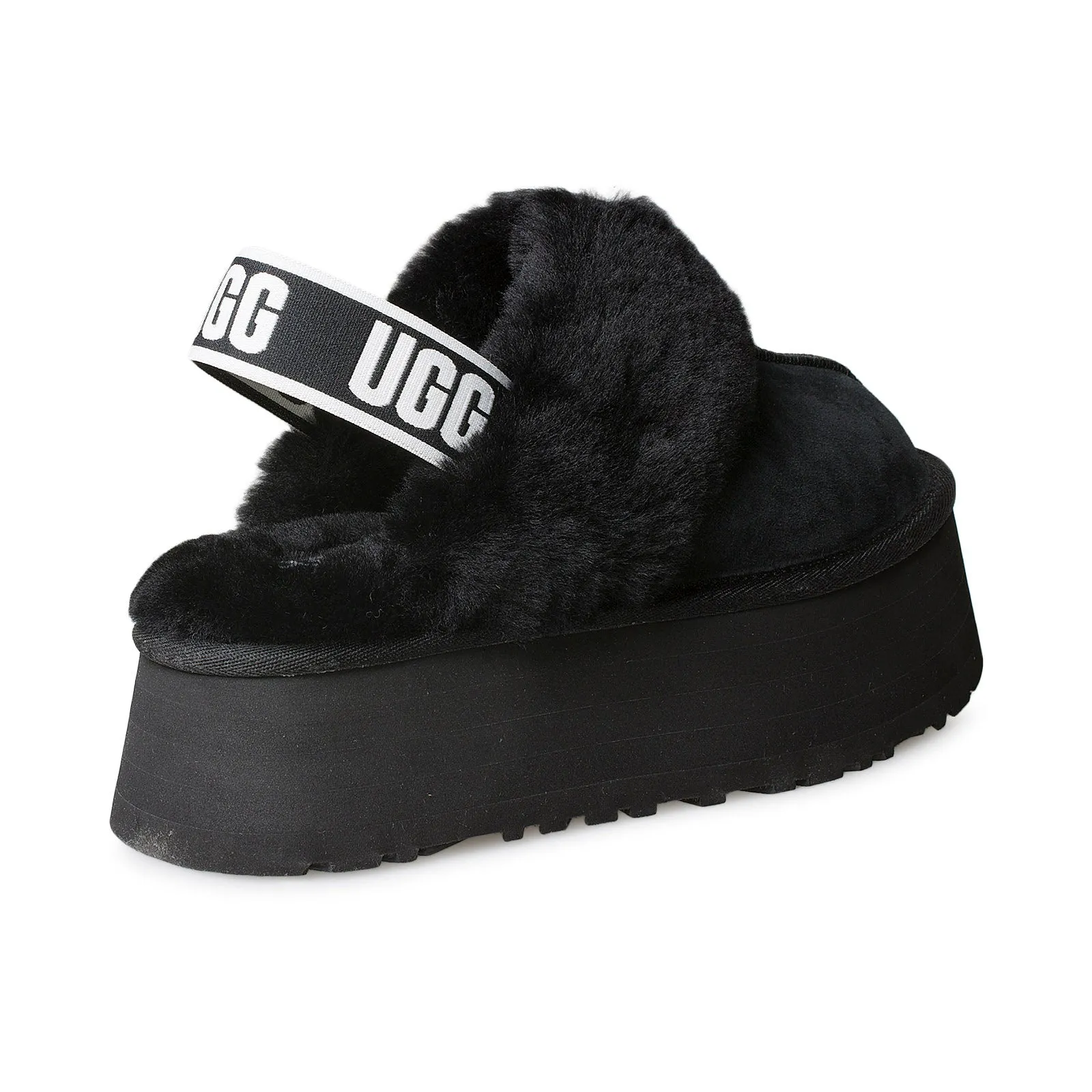 UGG Funkette Black Slippers - Women's