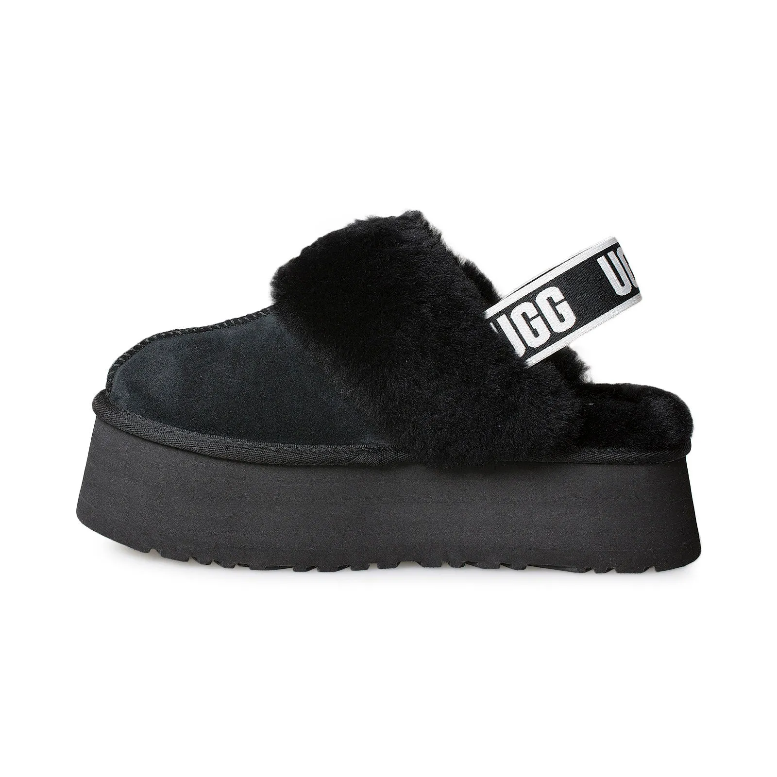 UGG Funkette Black Slippers - Women's