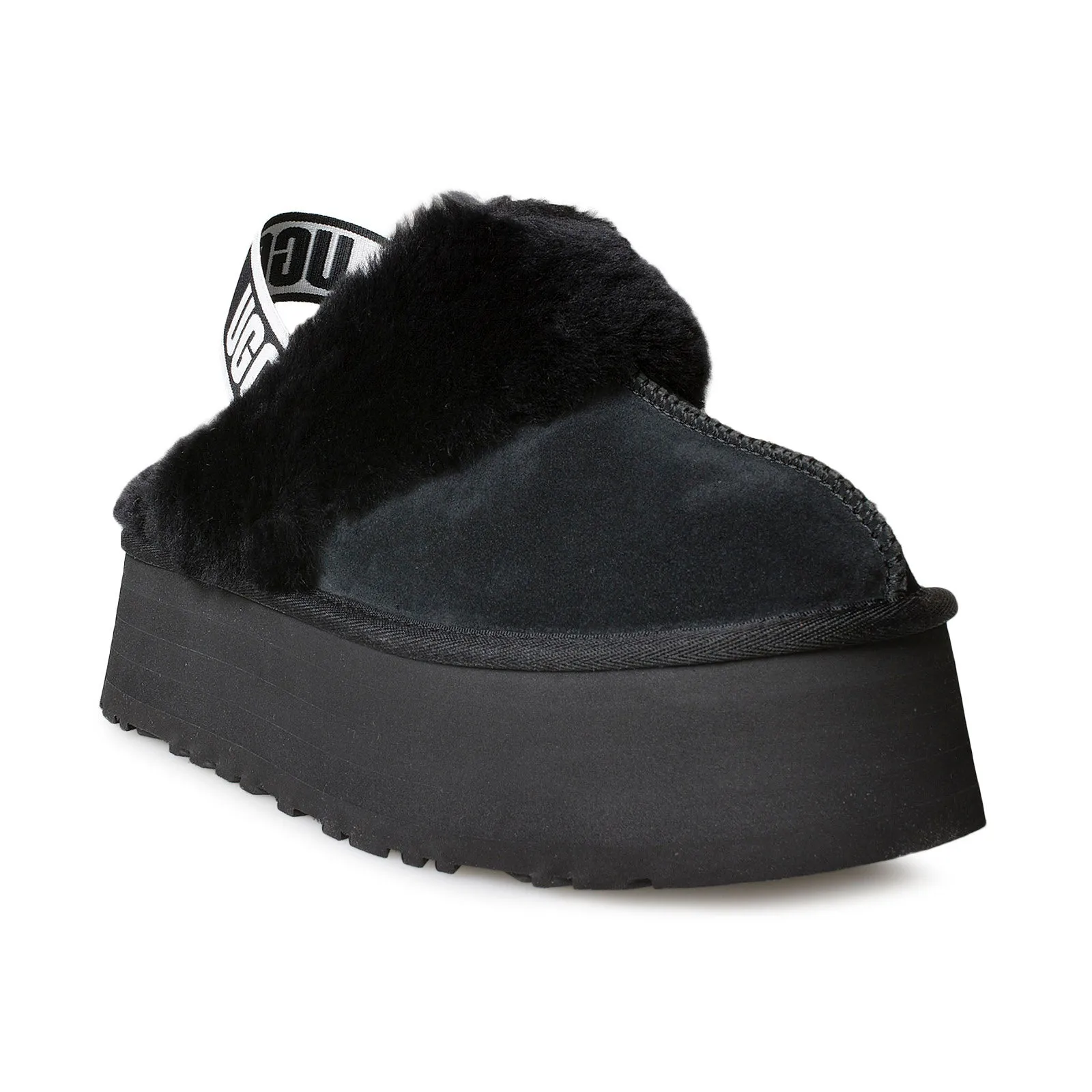 UGG Funkette Black Slippers - Women's