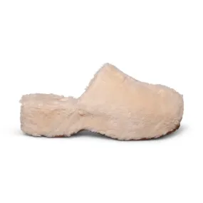 UGG Fuzz Sugar Clog Natural Slippers - Women's