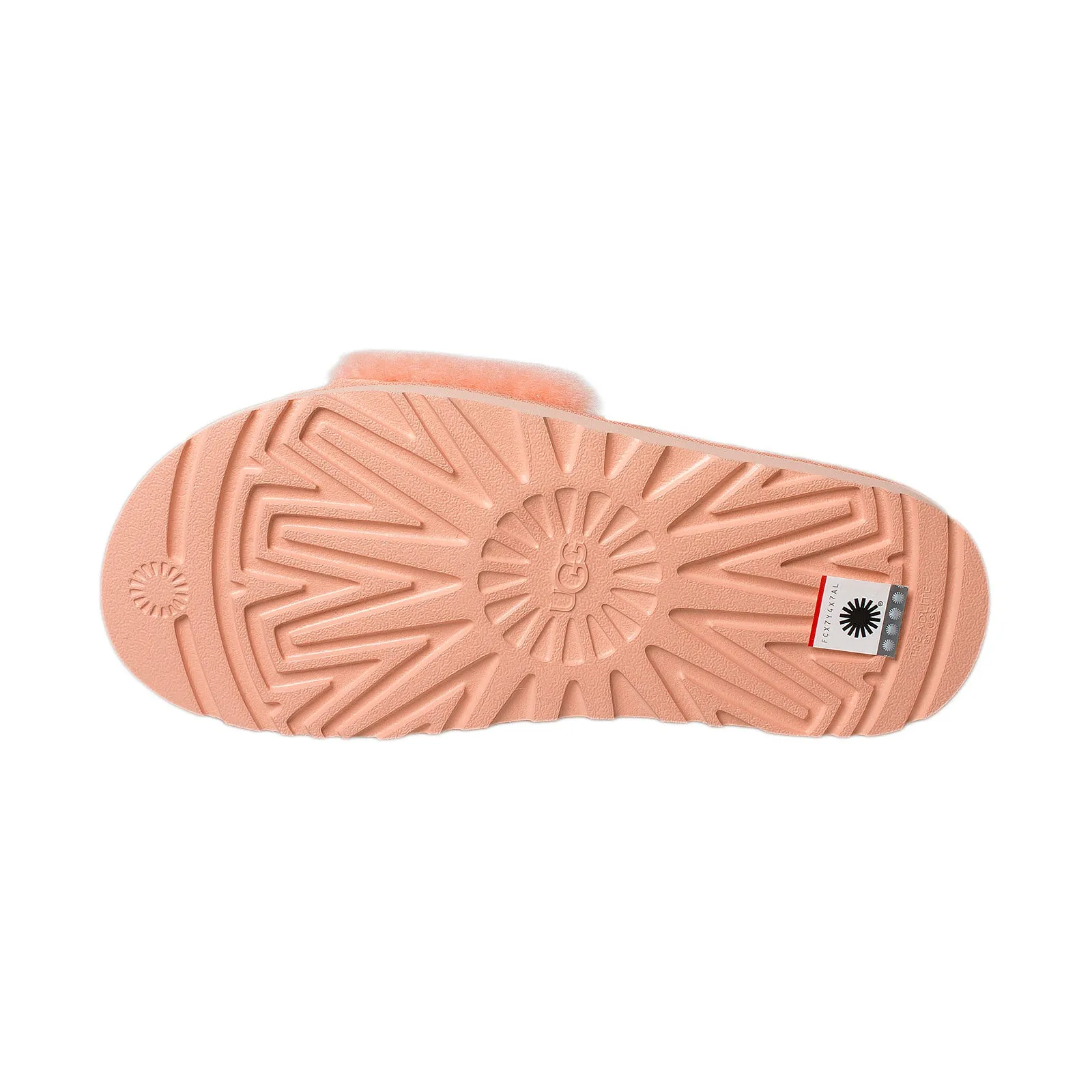 UGG Laton Fur Slide Baby Pink Slippers - Women's