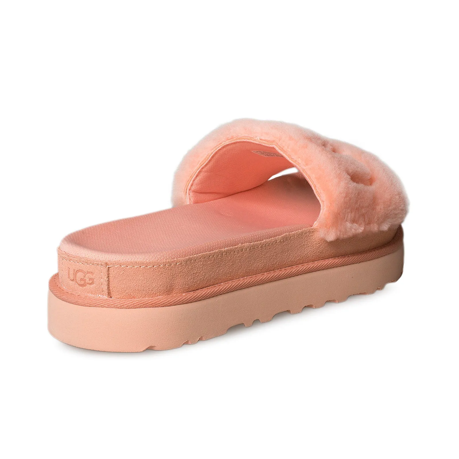 UGG Laton Fur Slide Baby Pink Slippers - Women's