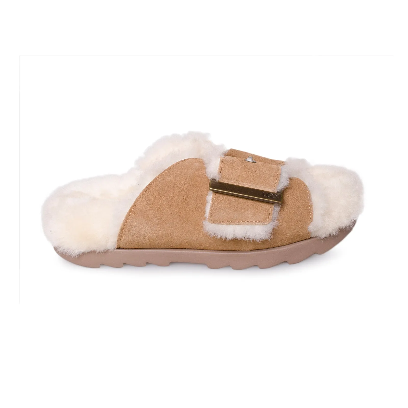 UGG Outslide Buckle Chestnut Slippers - Women's