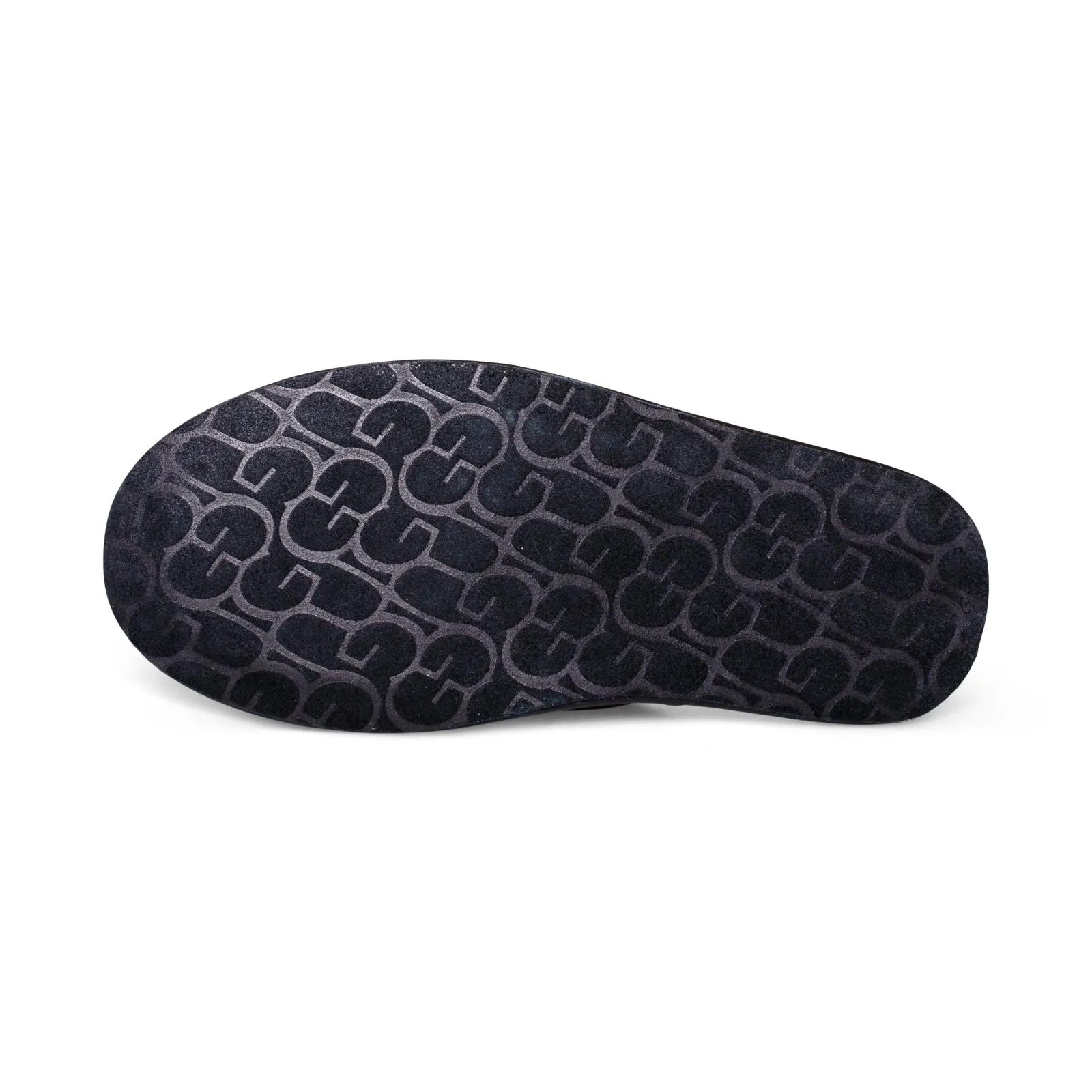 UGG Scuff Leather Black Slippers - Men's