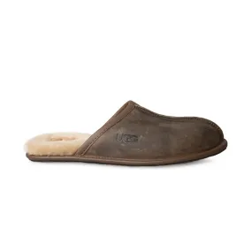 UGG Scuff Leather Tan Slippers - Men's