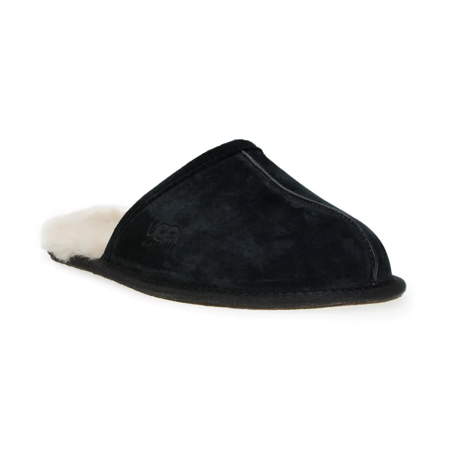 UGG Scuff Suede Black Slippers - Men's