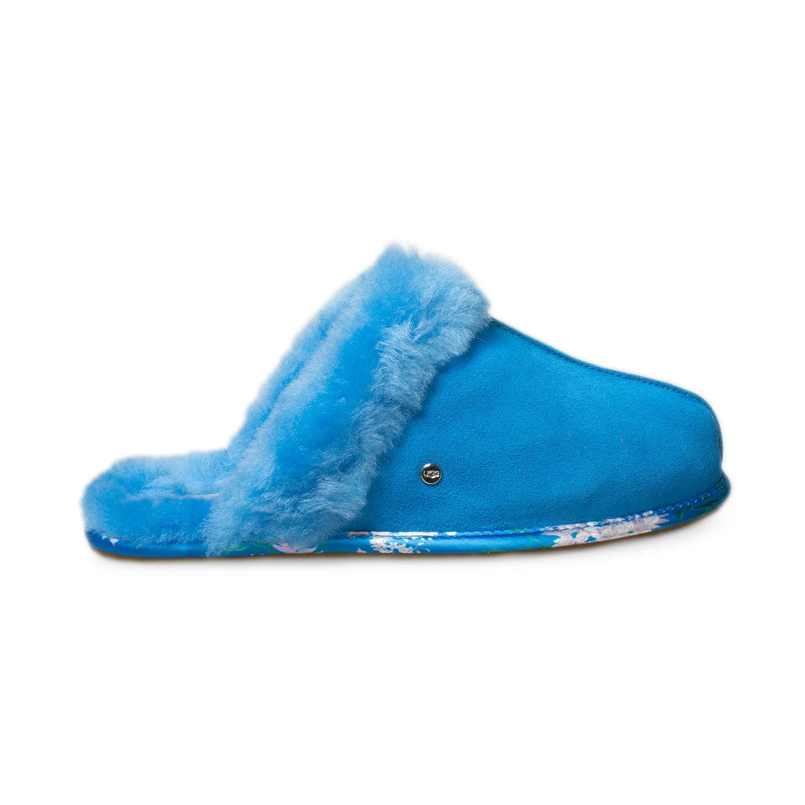 UGG Scuffette II Floral Blue Aster Slippers - Women's