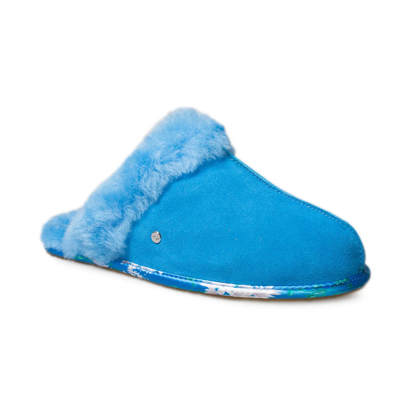 UGG Scuffette II Floral Blue Aster Slippers - Women's