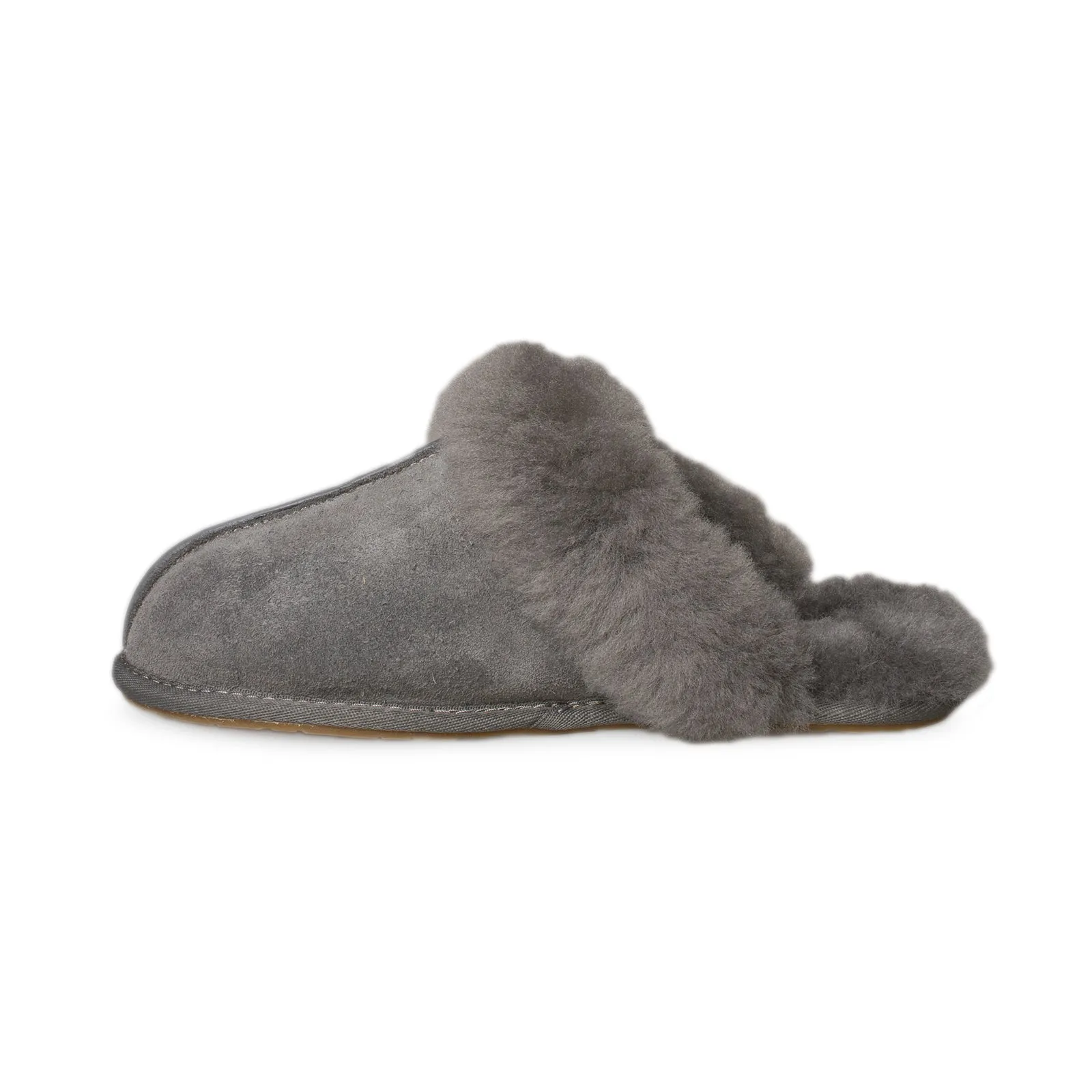 UGG Scuffette II Metal Logo Charcoal Slippers - Women's