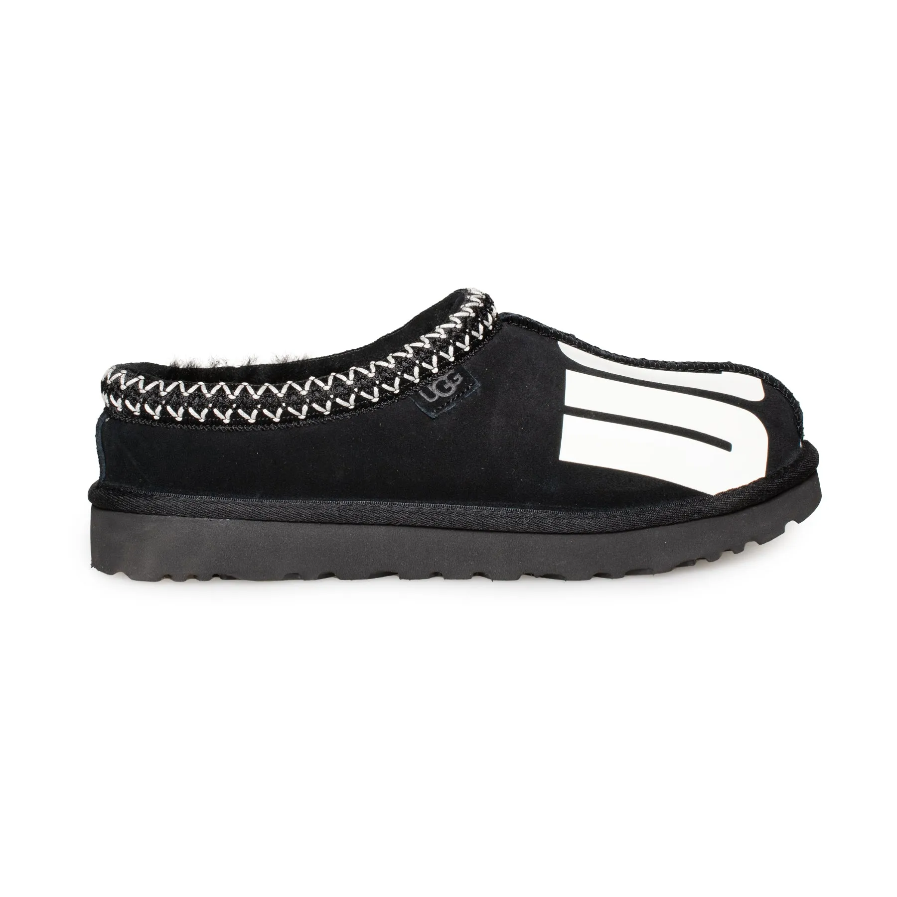 UGG Tasman Chopd Black Slippers - Women's