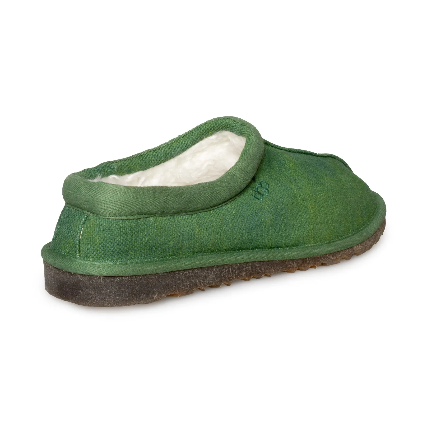 UGG Tasman Natural Canvas Leaf Green Slippers - Men's