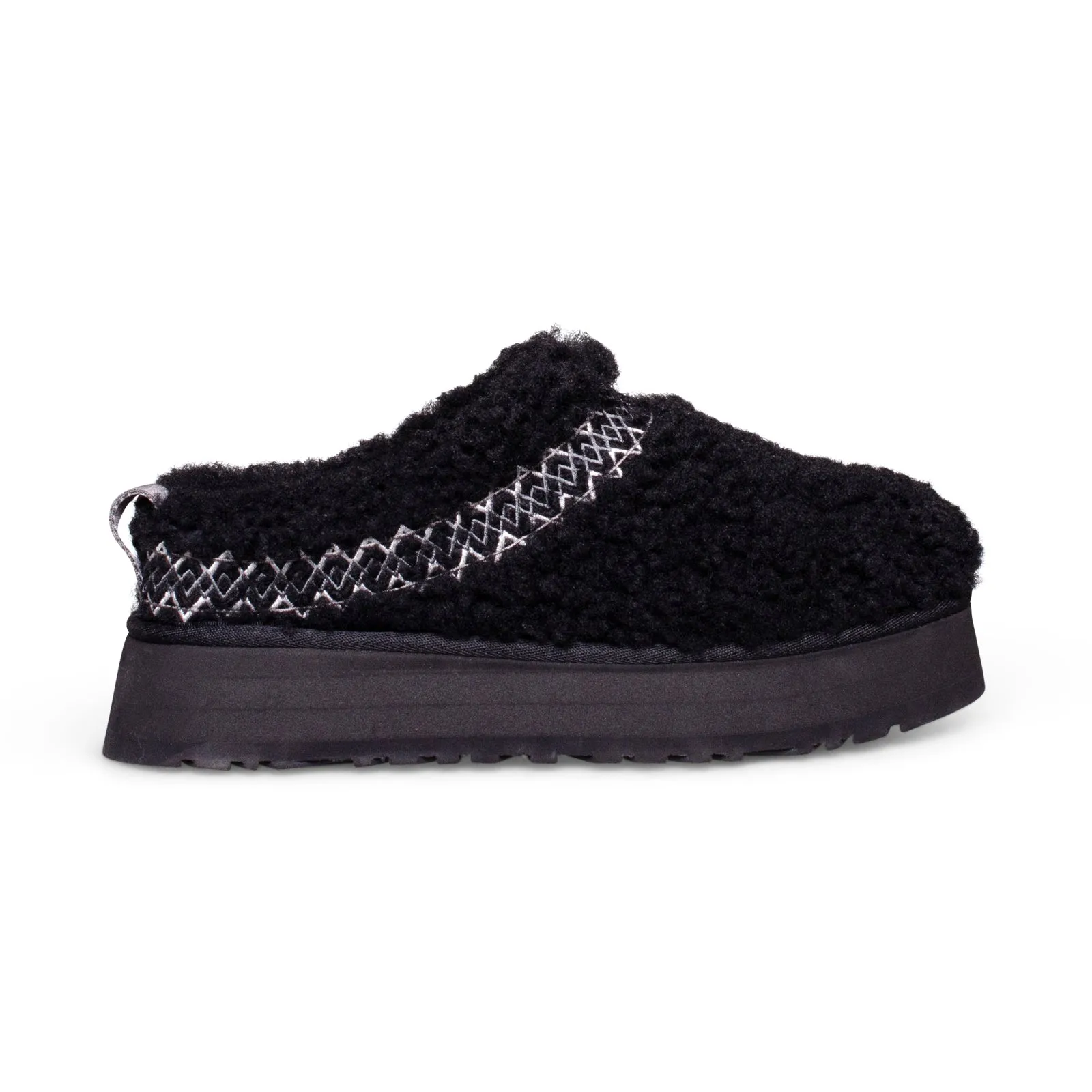 UGG Tazz UGG Braid Black Slippers - Women's