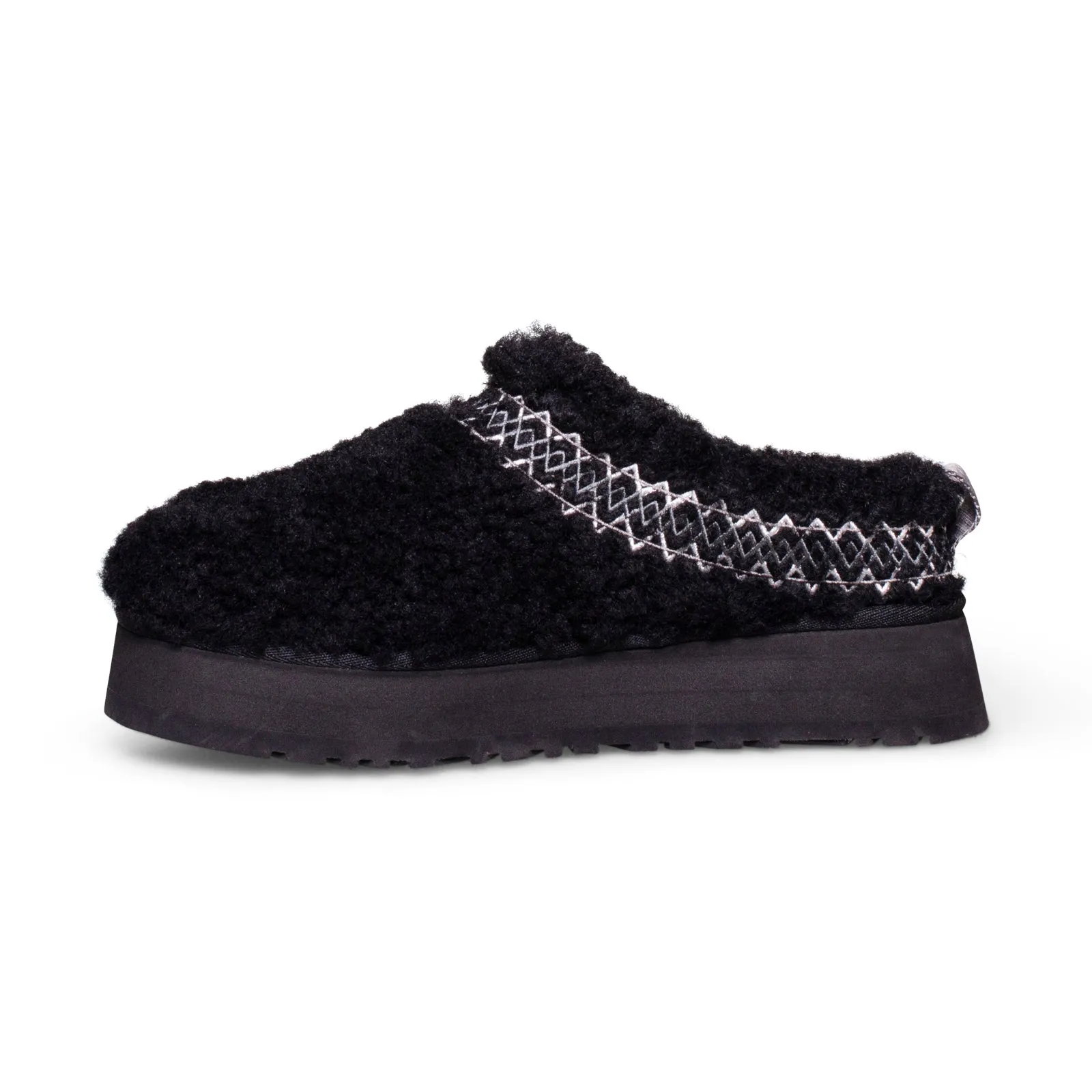 UGG Tazz UGG Braid Black Slippers - Women's