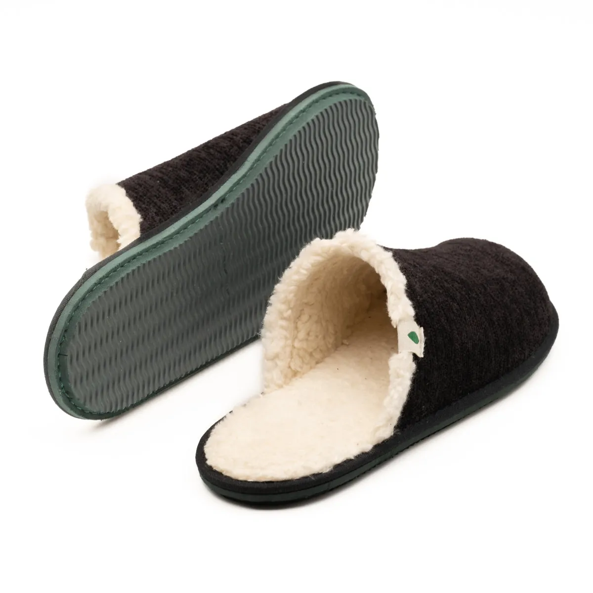 Vegan home slipper black SAW006